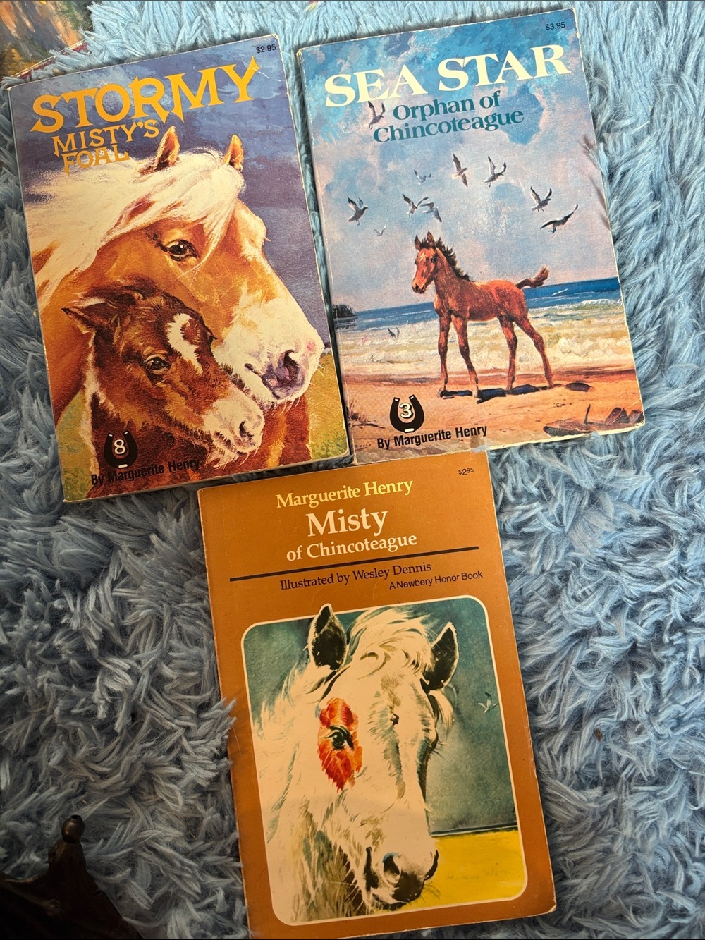 Marguerite Henry Misty & Stormy Paperback Book Lot - Blue & Orange Covers
